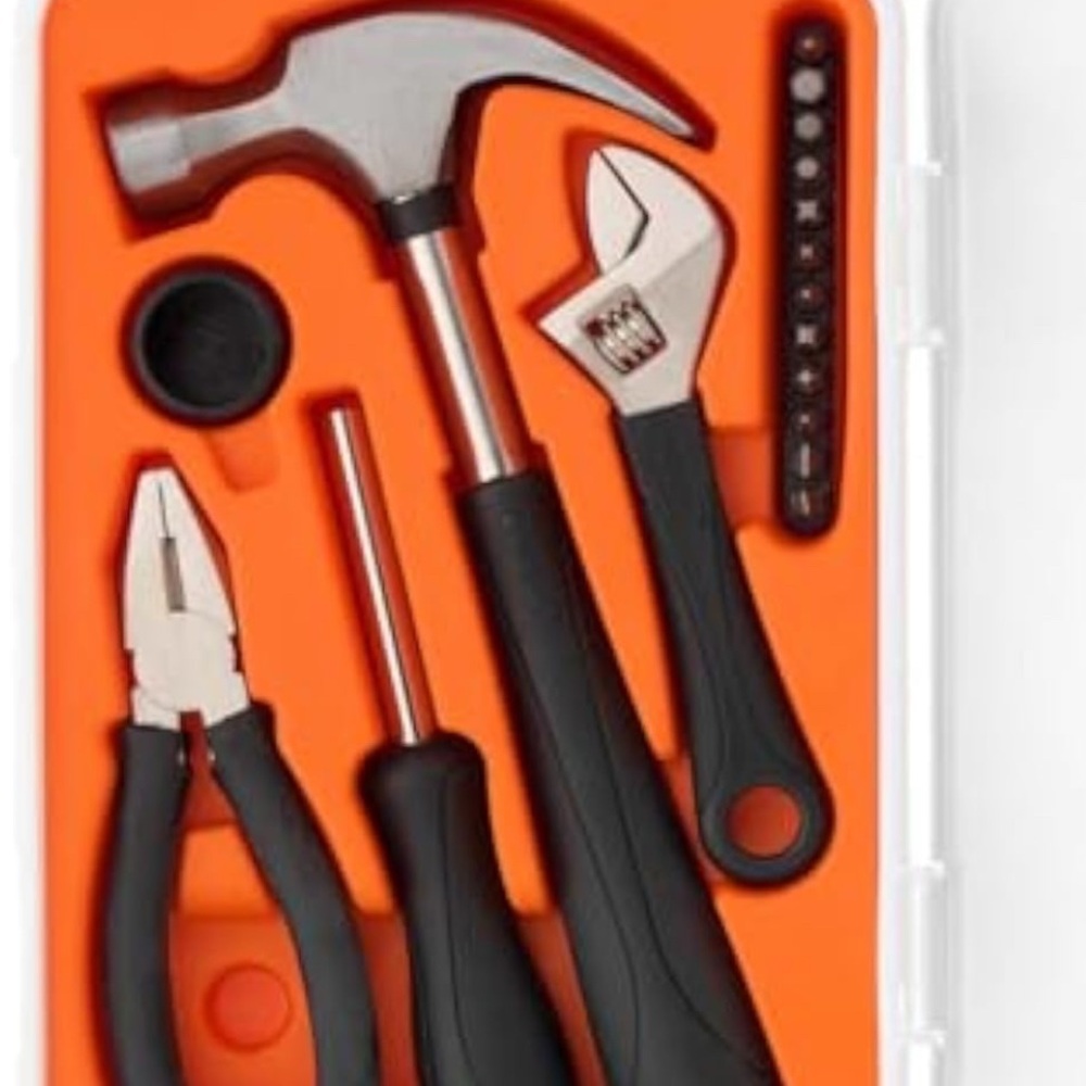 IKEA Orange Case with Black and Silver Tool Set